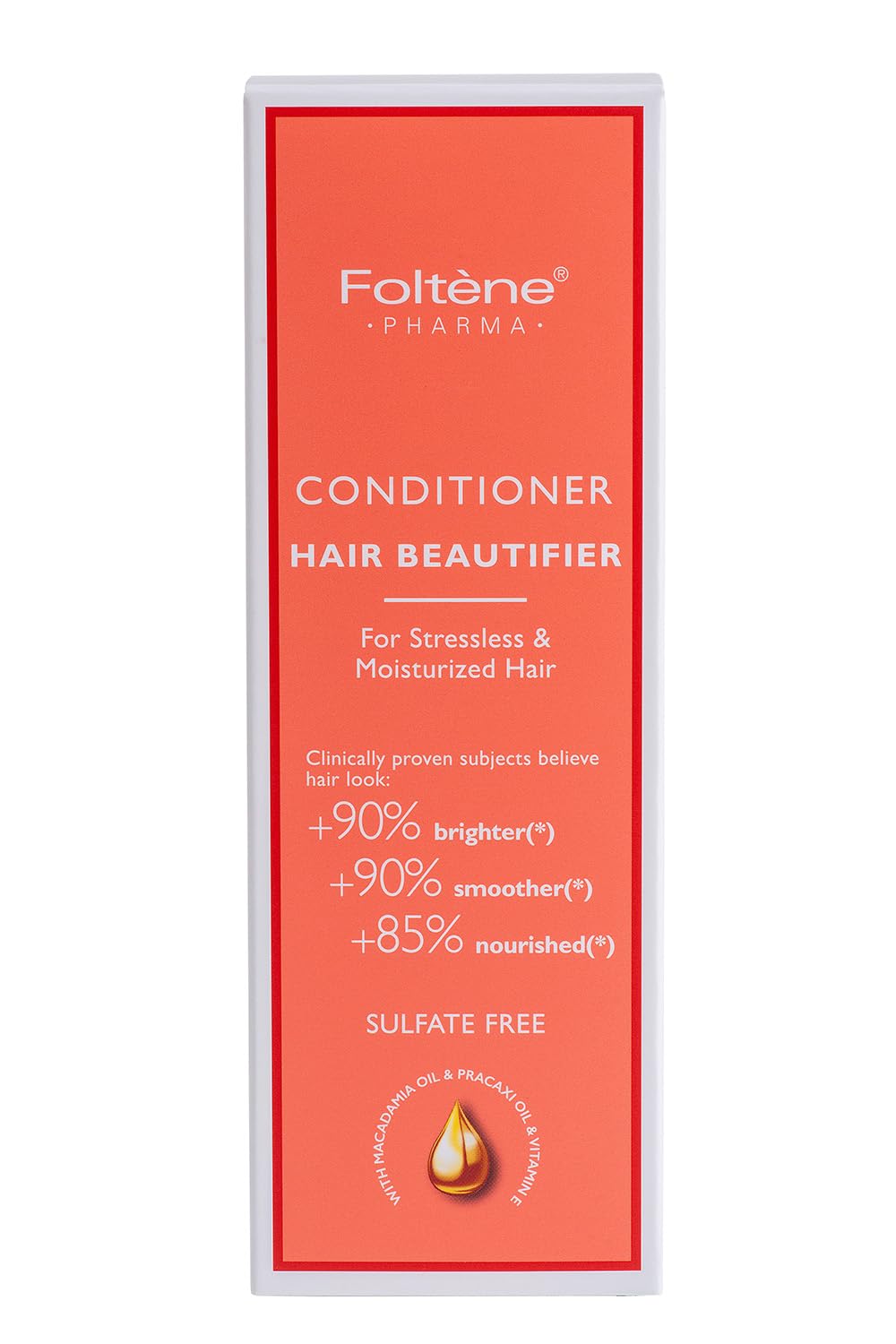 Foltene | Hair Beautifier Conditioner without Sulfate or Silicone | Vitamin E-Rich Beauty Product for Smooth, Shiny Strands | Anti-Aging Panthenol & Macadamia Oil Formula | Moisturise Dry Hair