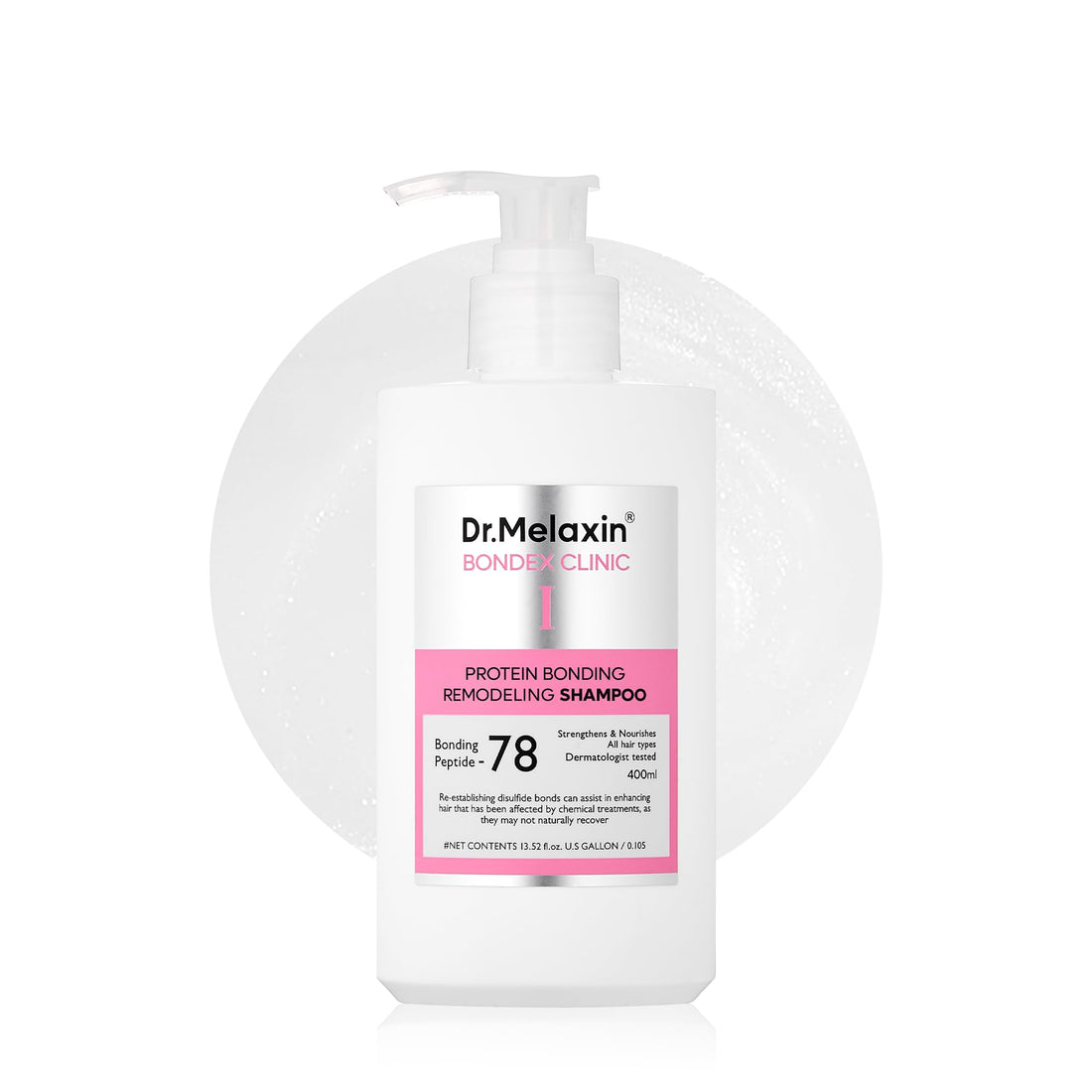 Dr.Melaxin Bondex Protein Bonding Remodeling Shampoo with Argan Oil | Strengthening Keratin & Peptides Bonder | Repair Hair | 13.52 fl.oz.