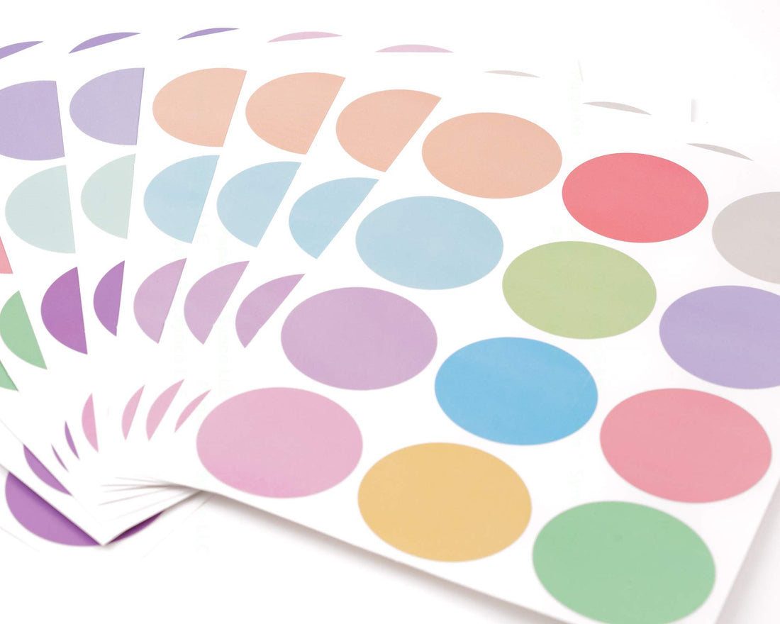 PapaKit Large Round Polka Dot Confetti Wall Decal Baby Nursery Child Kid Boy Girl Bedroom Home Decor | Creative Art Design Pattern | Safe Removable Adhesive (Pastel Rainbow, 2 Inches x 120 Pieces)