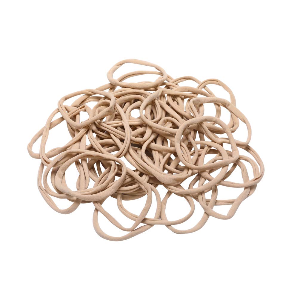 inSowni 50 Pack Super Soft Stretchy DIY Solid Nylon Headbands Baby Hair Bands One Size Fits All (Khaki)