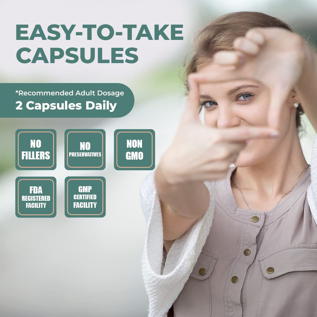 Pomona Wellness Vision Support Supplement Multivitamin for Eye Health, Supports Healthy Vision Function, Dry Eyes and Overall Health with Zinc, Vitamin A, Non-GMO, 120 Capsules (2 Pack)