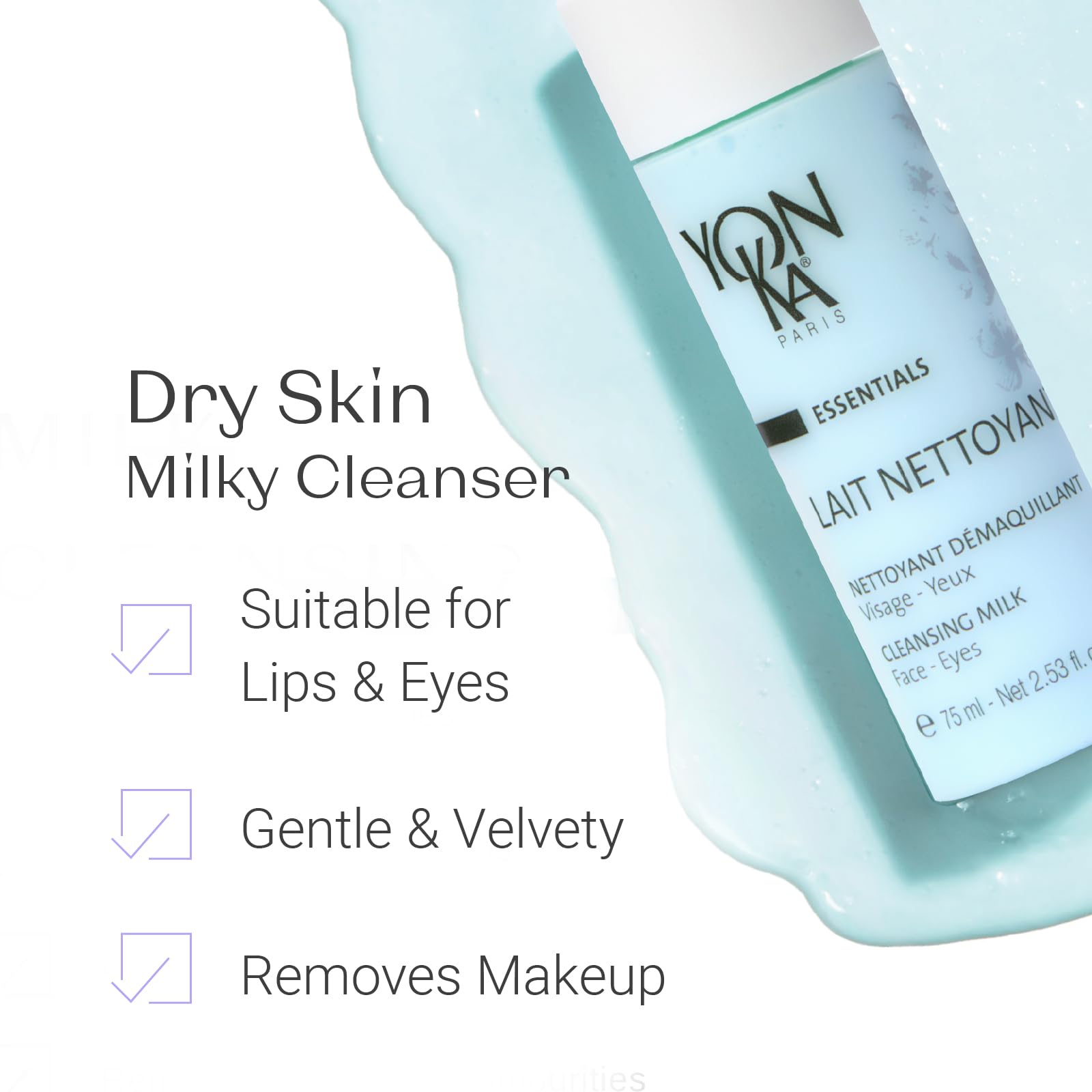 Yon-ka (Yonka) Lait Nettoyant Non-comedogenic Cleansing Lotion and Eye Makeup Remover