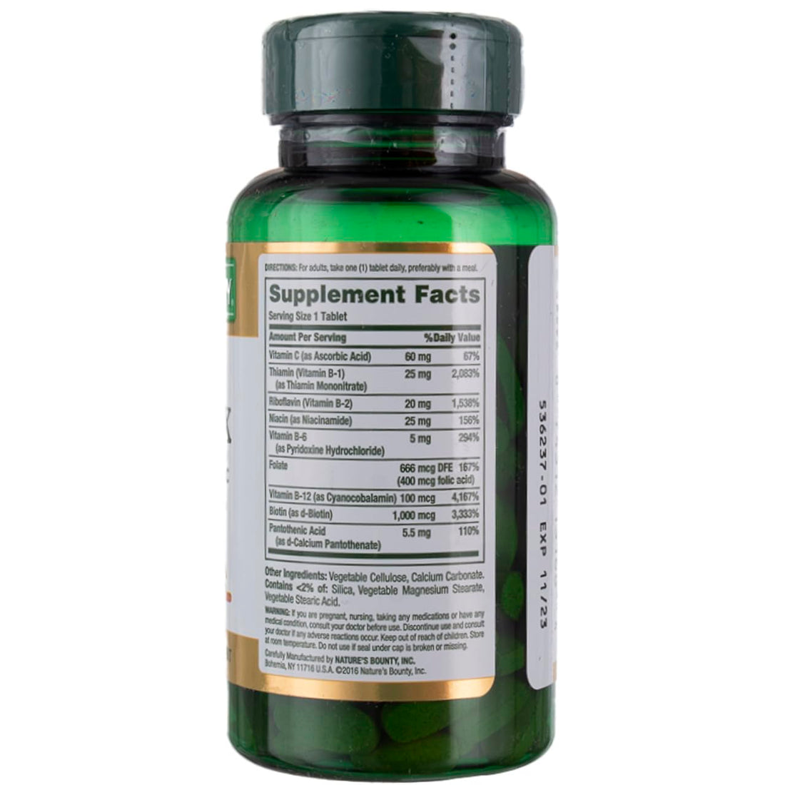 Nature's Bounty Super B Complex with Vitamin C & Folic Acid, Immune & Energy Support, 150 Tablets - Pack of 2