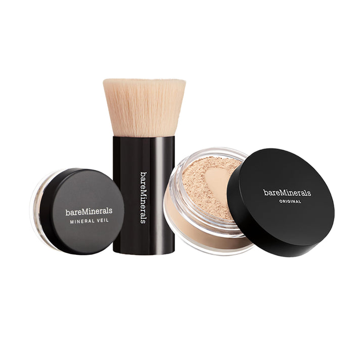 bareMinerals Original Get Started Kit 3-Piece Mineral Makeup Set, Medium Beige