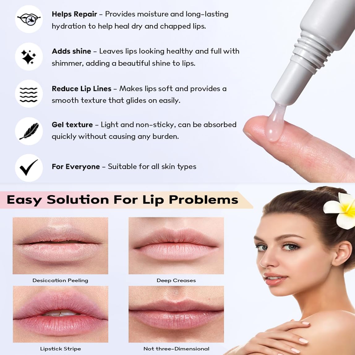 Lip Gel Petitfour Lip Treatment, Hydrating & Moisturizing Lip Care for Soft, Smooth Lips, Natural Gloss Finish, Fruit-Flavored Lip Mask & Glowy Balm for Dry, Chapped Lips (10ml, 03#Caramel)