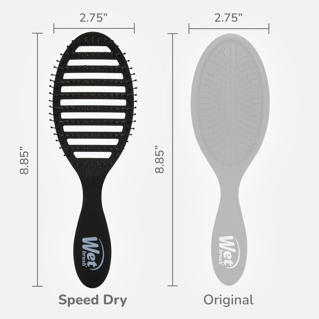 Wet Brush Speed Dry Hair Brush, Black Frost - Vented Design & Soft HeatFlex Bristles Are Blow Dry Safe - Ergonomic Handle Manages Tangles - Pain-Free Hair Accessories