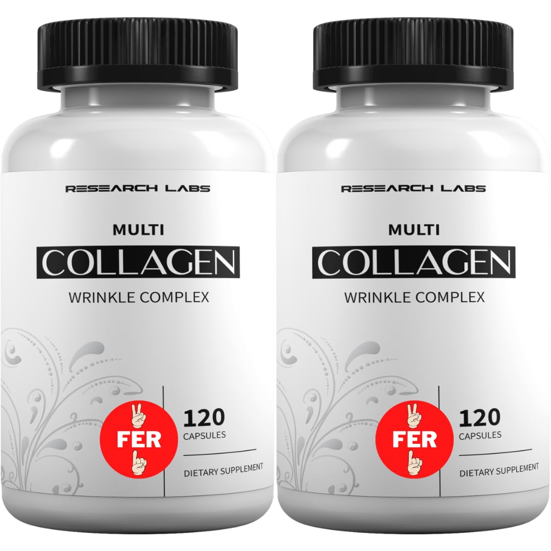 Research Labs 2 for 1 Promo 240 Collagen Pills - 6000 mg Per Day. Grass Fed Anti-Aging Support for Skin, Joints, Tendons, Bones, Hair and Nails. Paleo Friendly. Collagen Peptides Powder Supplement…