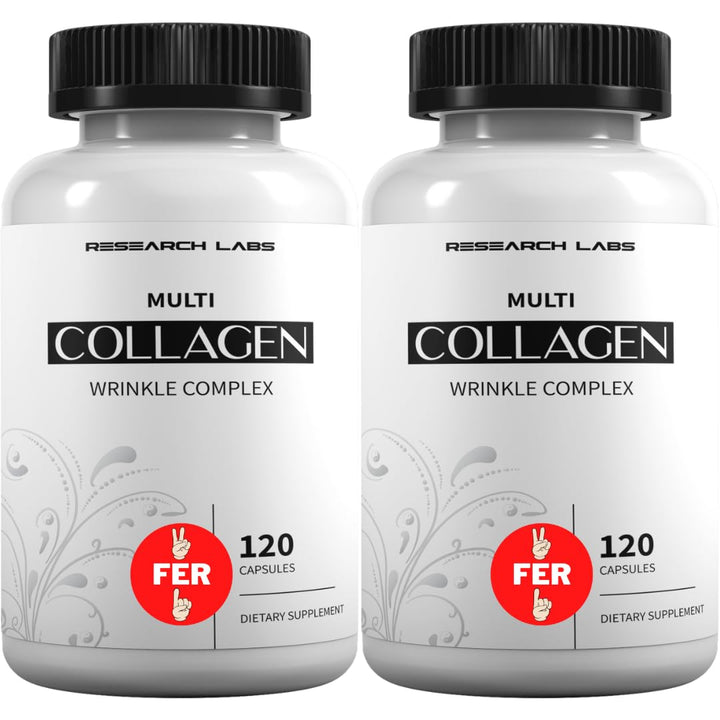 Research Labs 2 for 1 Promo 240 Collagen Pills - 6000 mg Per Day. Grass Fed Anti-Aging Support for Skin, Joints, Tendons, Bones, Hair and Nails. Paleo Friendly. Collagen Peptides Powder Supplement…