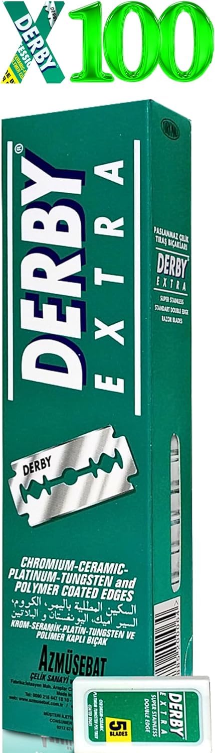 Derby Extra Double Edge Razor Blades, 100 Count