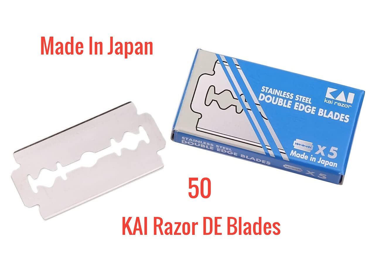50 KAI Stainless Steel Double Edge Safety Razor Blades