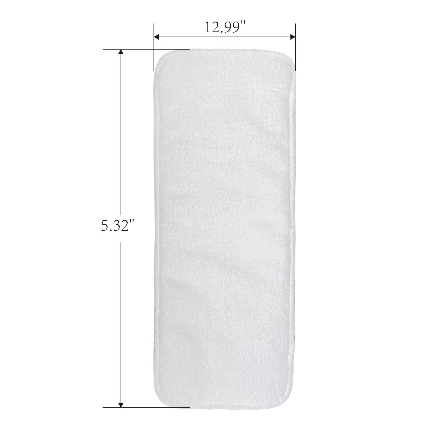 ALVABABY 12pcs Microfiber Inserts,Soft Cloth Diaper Liner,3-Layer Absorbent Inserts,Reusable for Baby Cloth Diapers 12T