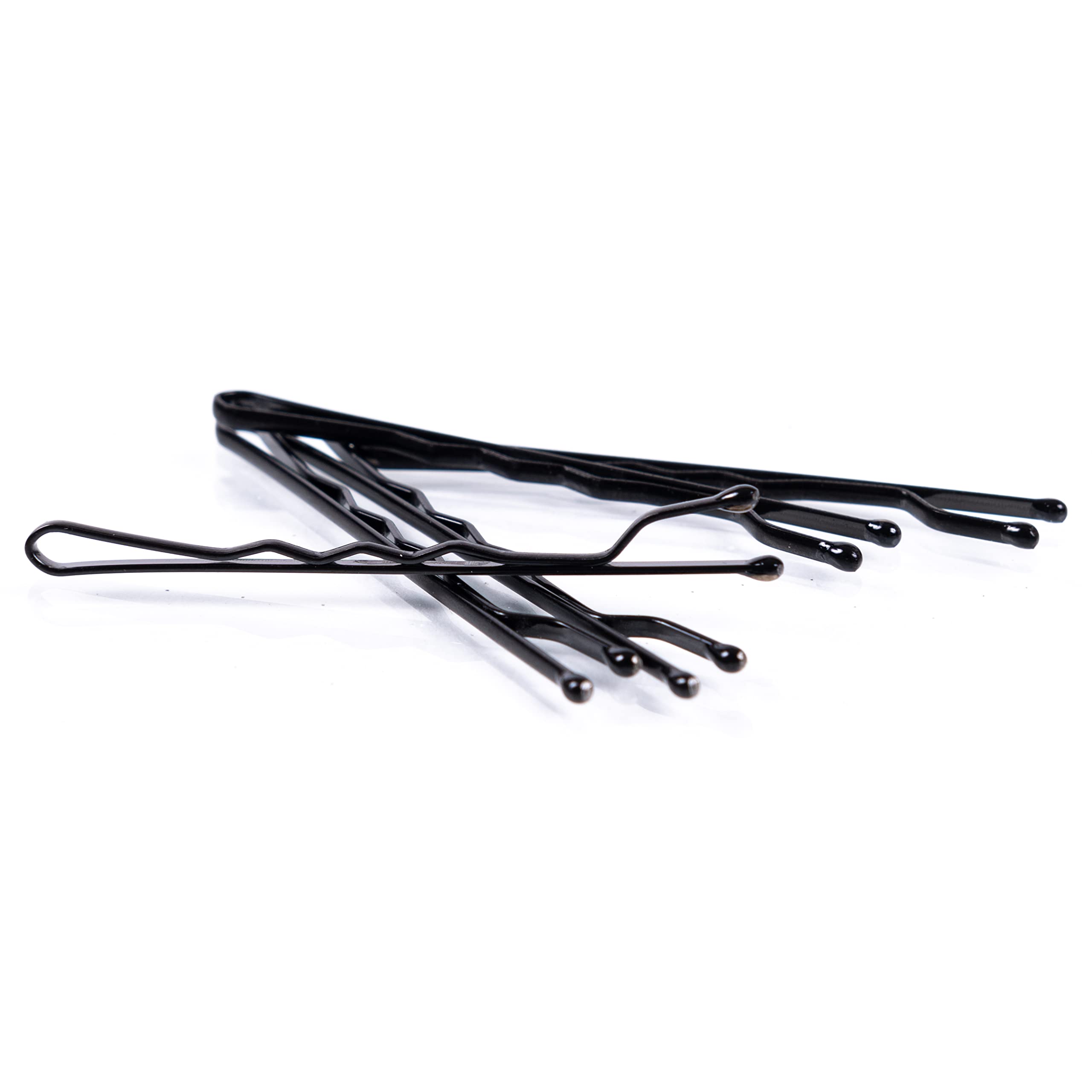Amazon Basics Bobby Pins, Black Hair Pins for all Hair types, 48 Count