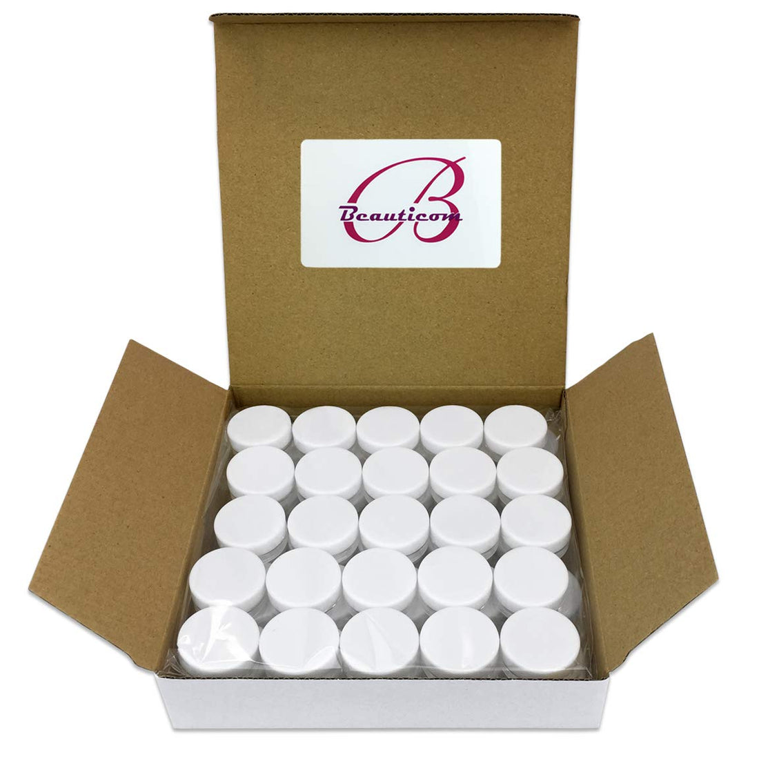 (Quantity: 200 Pcs) Beauticom® 3G/3ML High Quality Round Clear Jars with White Lids for Small Jewelry, Holding/Mixing Paints, Art Accessories and Other Craft Supplies - BPA Free