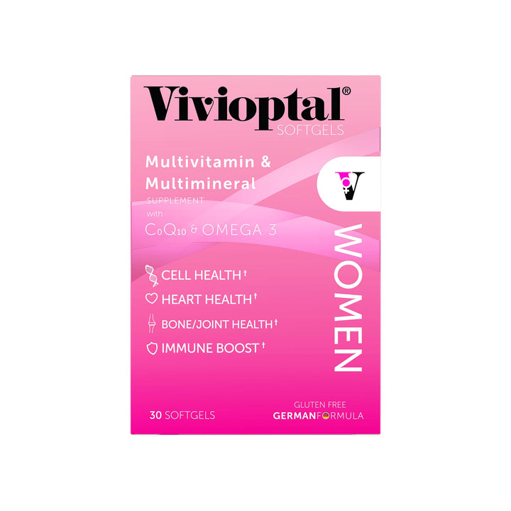Vivioptal Women, 30 Capsules, CoQ10 & Omega-3, Multivitamin & Multimineral, Gluten Free, German Formula