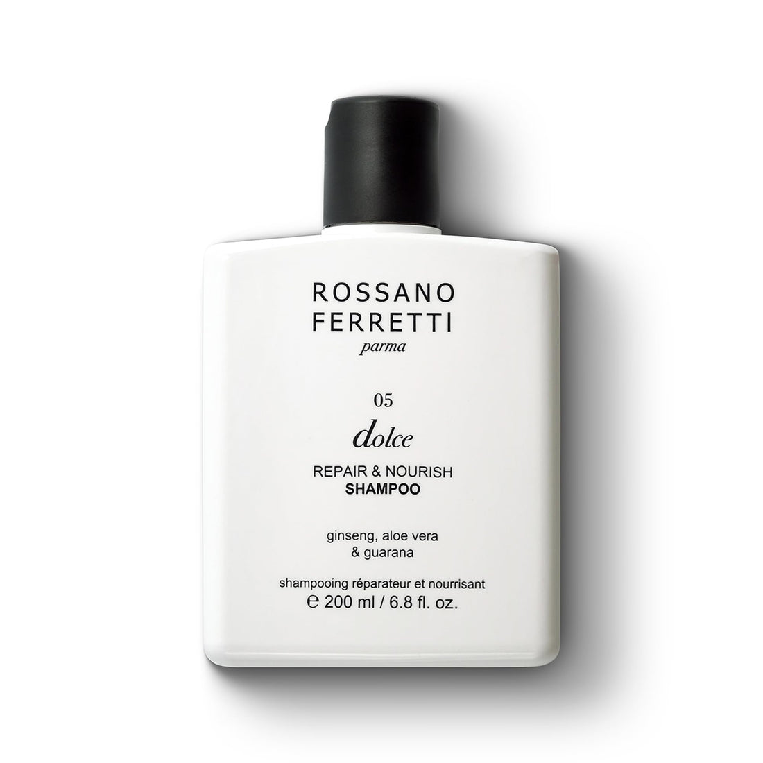Rossano Ferretti Dolce Nourishing Shampoo for Dry, Damaged Hair, Hydrates and Repairs with Hyaluronic Acid | Sulfate Free, Luxury, Vegan | 6.8 Fl Oz
