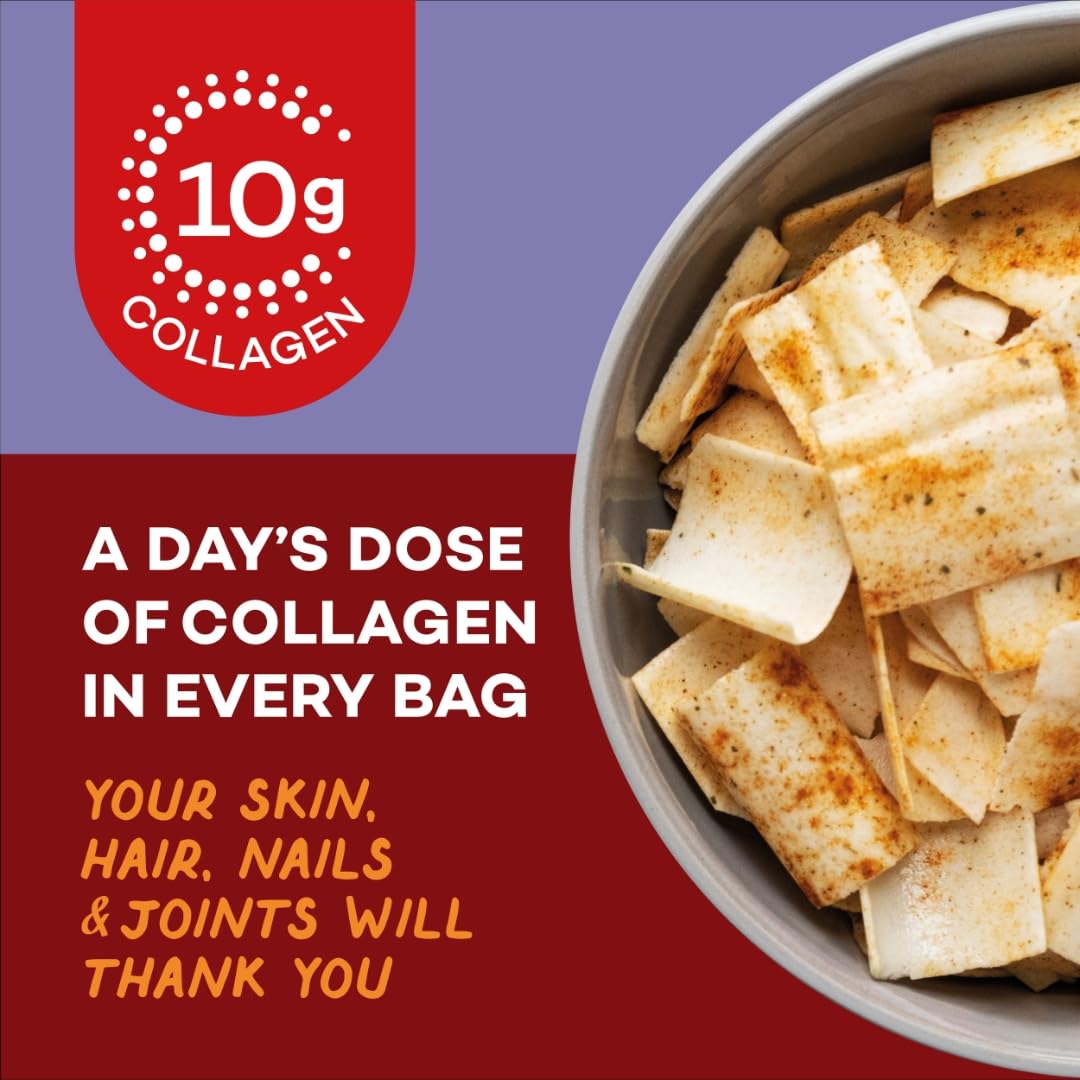 GoBeDo Collagen Protein Chips - Sweet Chilli Pepper & Tomato Basil Flavors - 13g Protein Per Bag, GMO-Free, Gluten-Free, Tasty Keto Savory Collagen Protein Snack (Pack of 10)