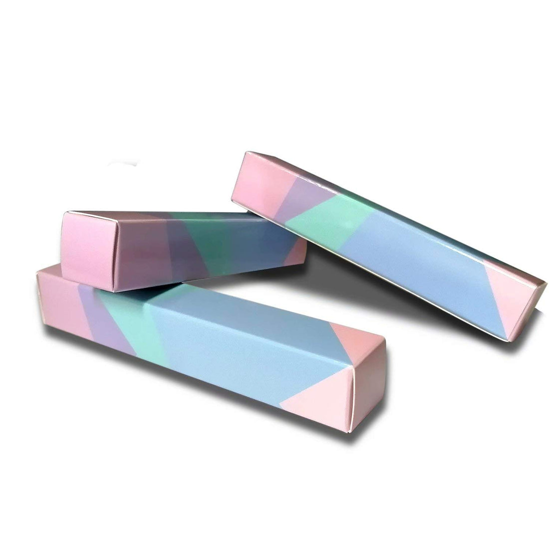 ANZKA 50 Pcs Lip Gloss Boxes 12x2x2 cm Packaging Rectangle Kraft Paper Case DIY Make-up Gift Organzier Glossy Lipgloss Storage Tube Holder Foldable Sample Wrapping Luxury Box