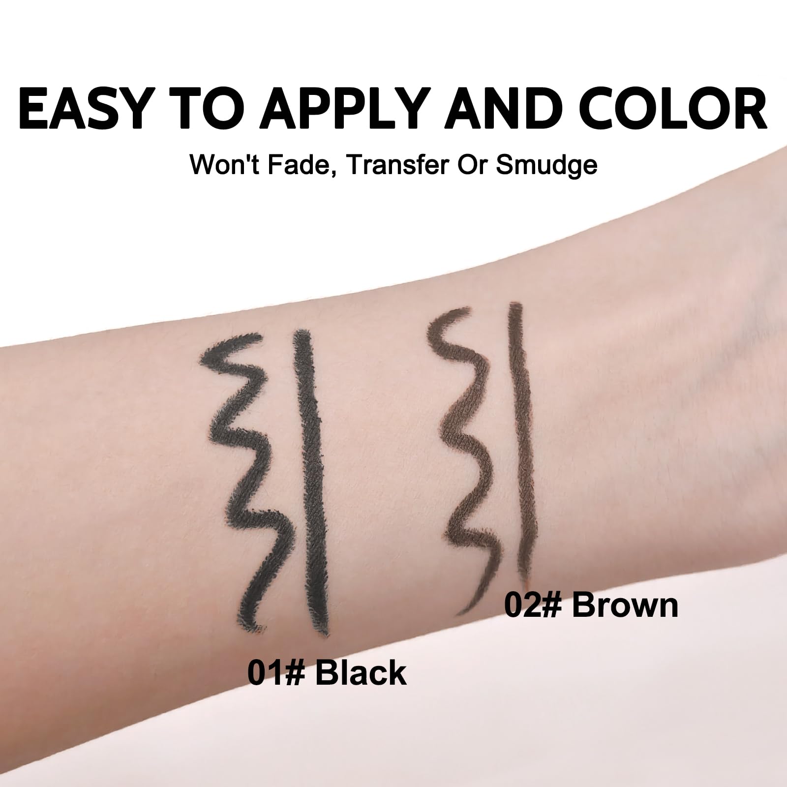 Erinde Brown Gel Eyeliner for Mature Women - Waterproof Smudge-proof Eye Liner Pencil, Gel Cream Matte Texture, Built-in Sharpener, Long Lasting Precision Waterline Eyeliner for Older Women