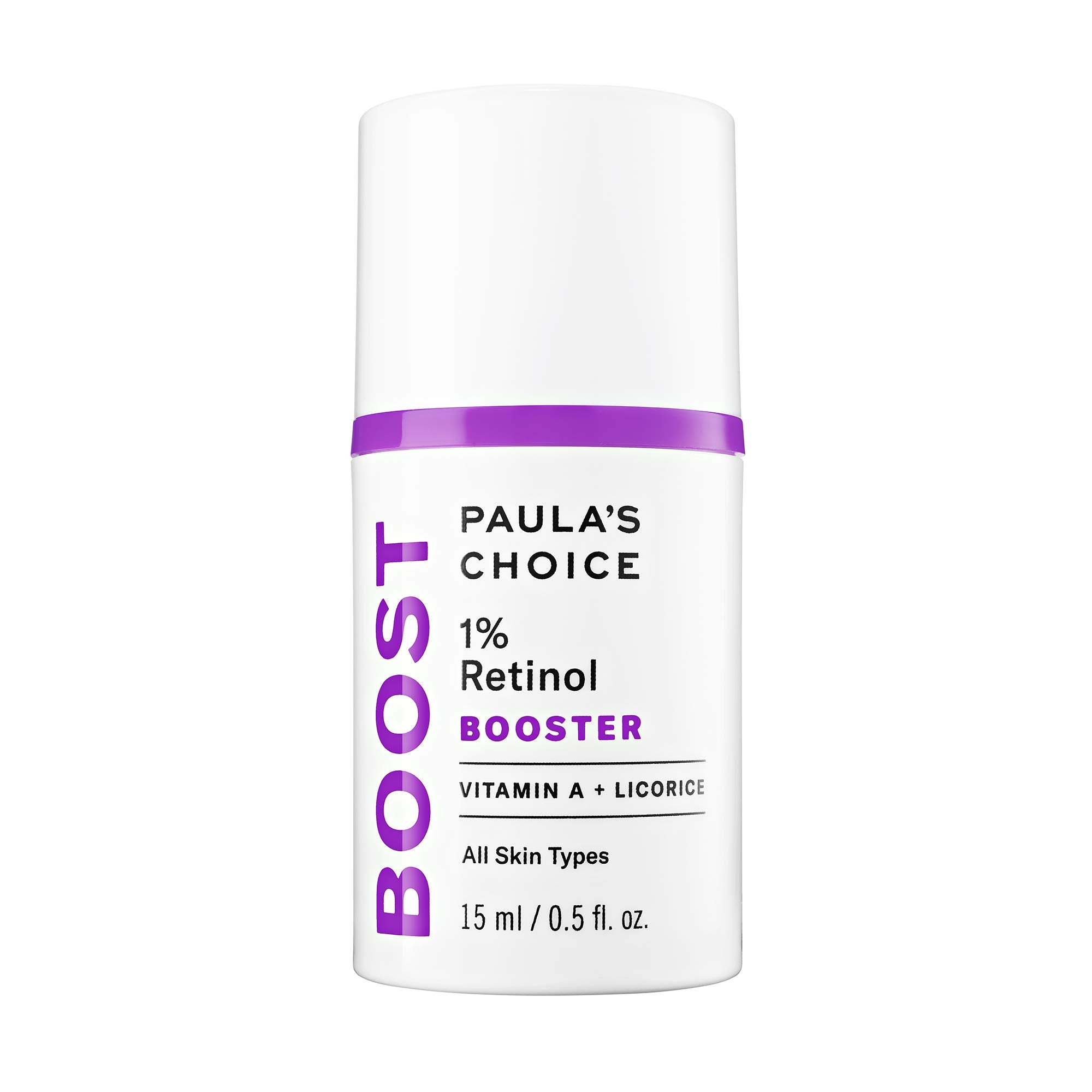 Paula's Choice BOOST 1% Retinol Booster, Vitamin A & Licorice Serum for Fine Lines & Wrinkles, 0.5 Ounce