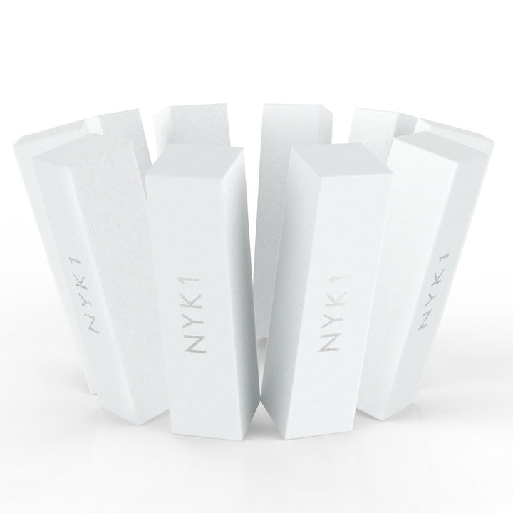 White Nail Buffer Sanding Block - (Pack of 10) NYK1 Professional Salon Quality Grit Nail Buffer File for Sanding, Filing Natural, Shellac or Acrylic Gel Nails