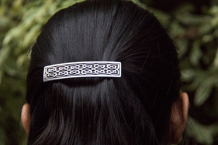 Hair Clip | Barrette | Small Celtic | Handmade in the USA by Oberon Design