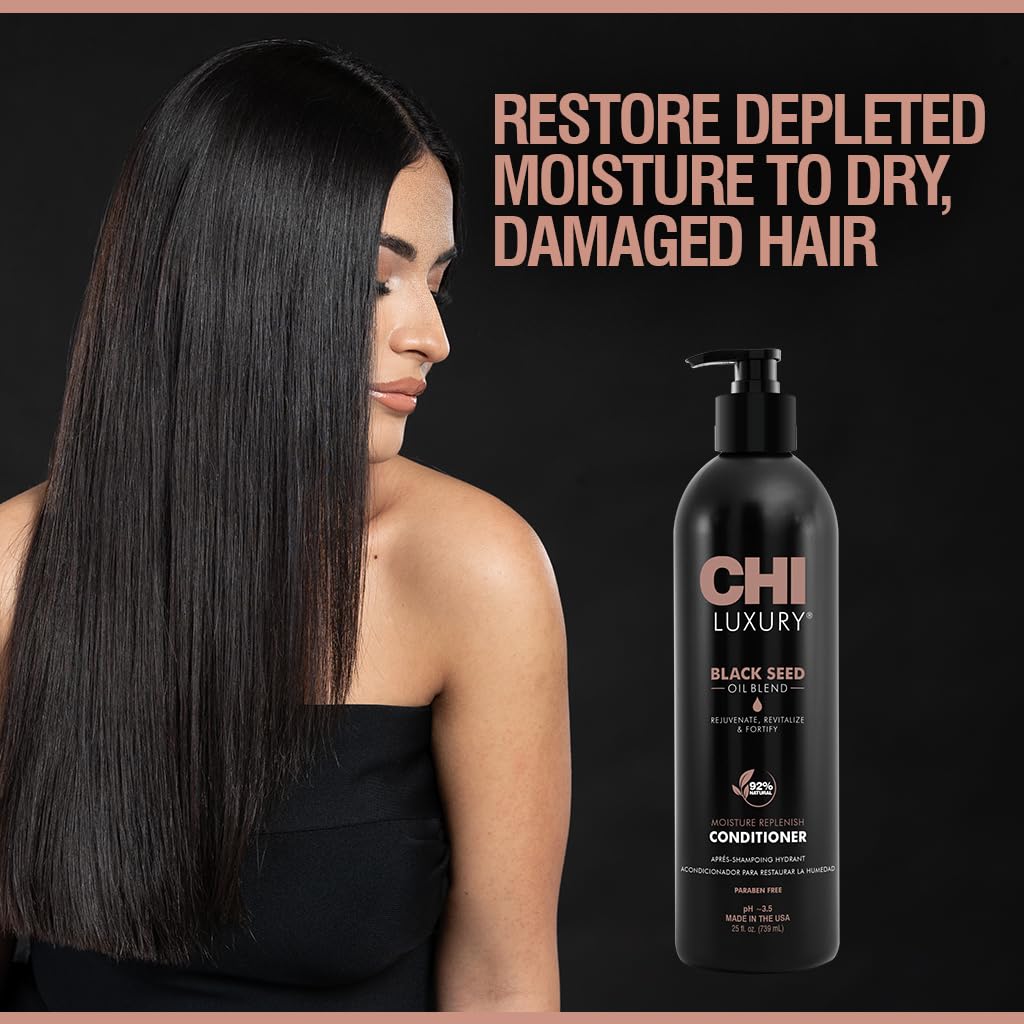 CHI Luxury Black Seed Oil Moisture Replenish Conditioner, 25 Fl Oz