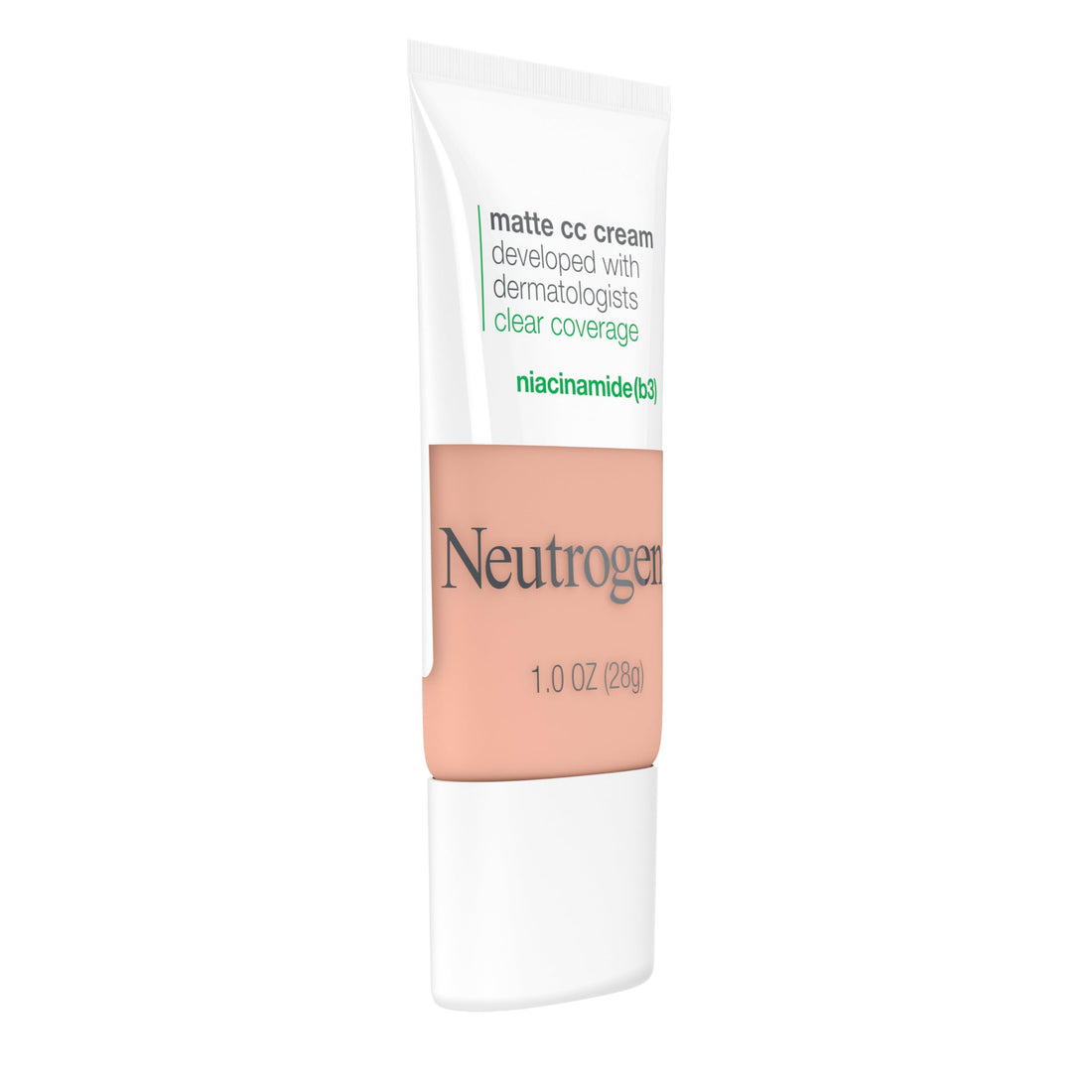 Neutrogena Clear Coverage Flawless Matte CC Cream, Full-Coverage Color Correcting Cream Face Makeup with Niacinamide (b3), Hypoallergenic, Oil Free & Fragrance Free, Vanilla, 1 oz