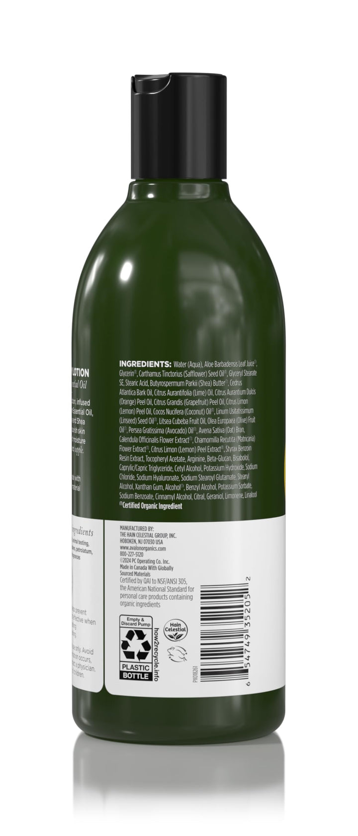Avalon Organics Hand & Body Lotion, Refreshing Lemon, 12 Oz