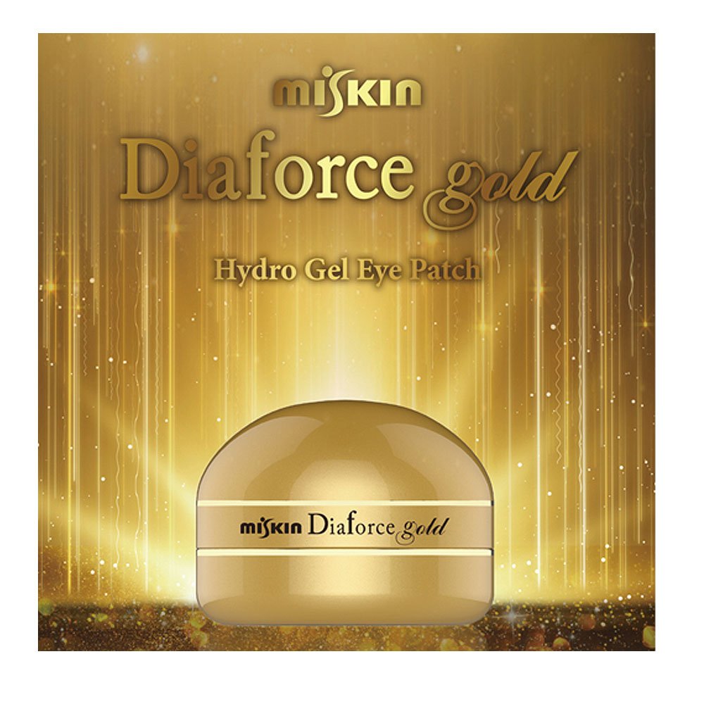 [made in korea] MISKIN Diaforce 60 sheets Gold & Diamond Hydro-Gel Eye Patch eye mask by miskin by Miskin