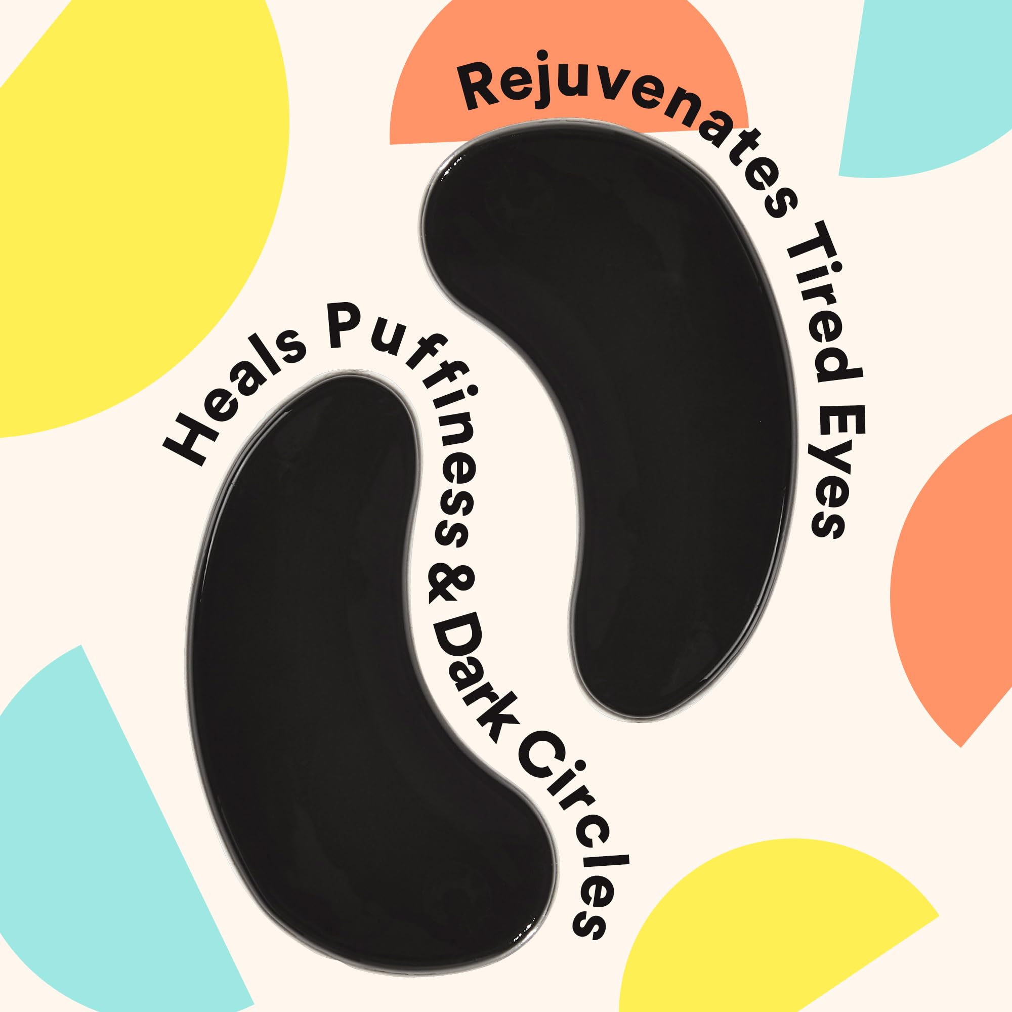 BLAQ Activated Charcoal Eye Mask with HydroGel by BLAQ - Depuffing Eyes & Dark Circles Removing, Natural Hydrating and Anti Wrinkles Eye Patches