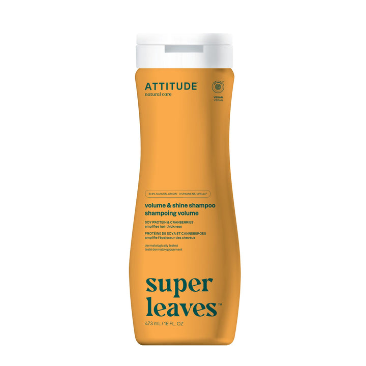 Attitude Natural Shampoo - Volume & Shine, Soy Protein & Cranberries, 16 Fluid Ounce