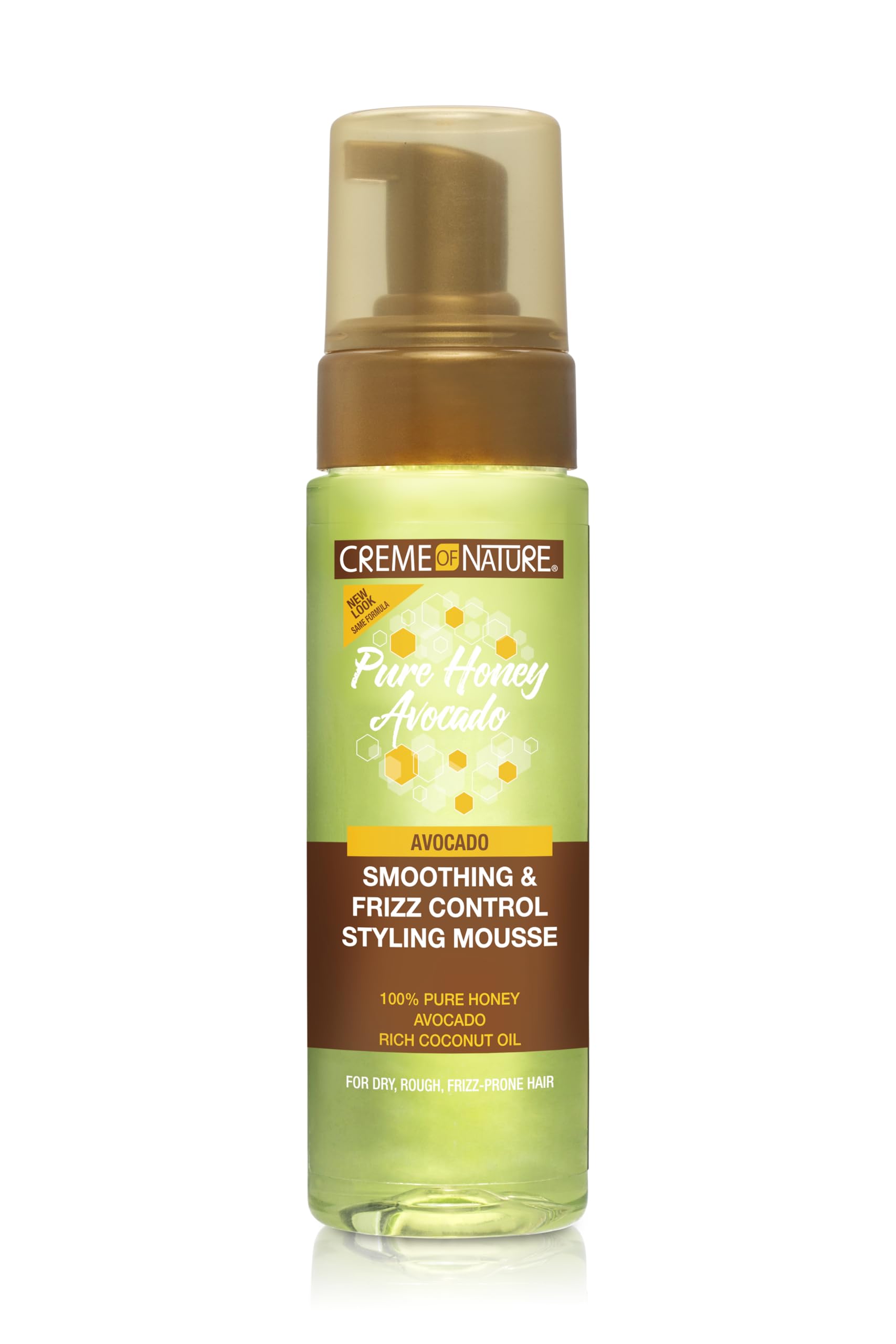 Creme of Nature Pure Honey Avocado Smoothing & Frizz Control Mousse, 7 Oz (Pack of 1)