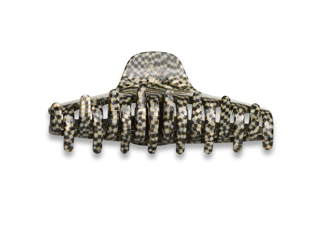 Allure Black & White Hair Clip, Handmade in France