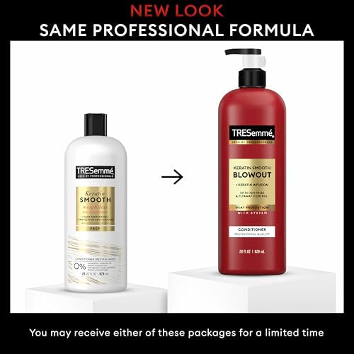 TRESemmé Conditioner Keratin Smooth for Frizzy Hair,Formulated with Lamellar-Discipline, 28 Fl Oz