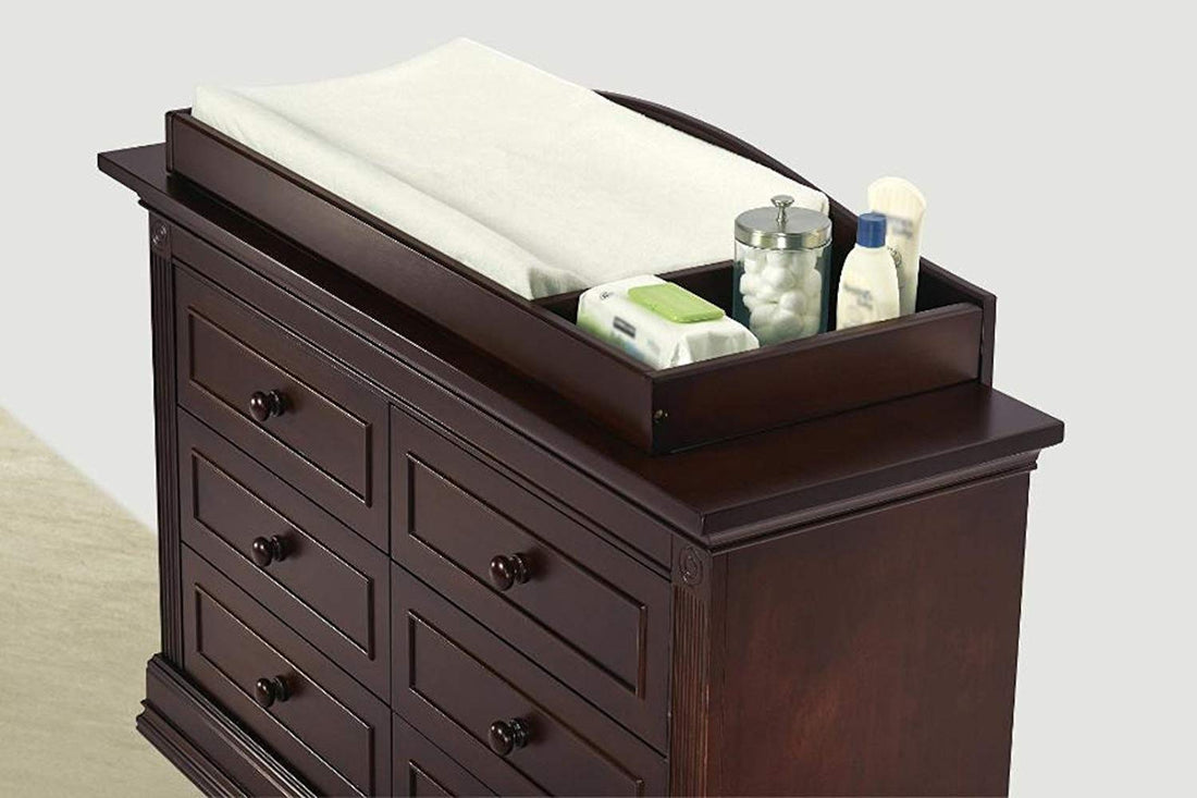 Baby Cache Natural Hardwood Changing Station Table Topper | Montana Collection | Espresso