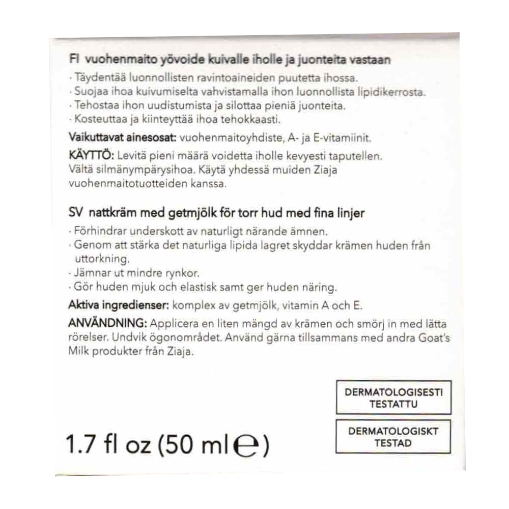 Ziaja Goat's Milk Night Cream - Face Cream