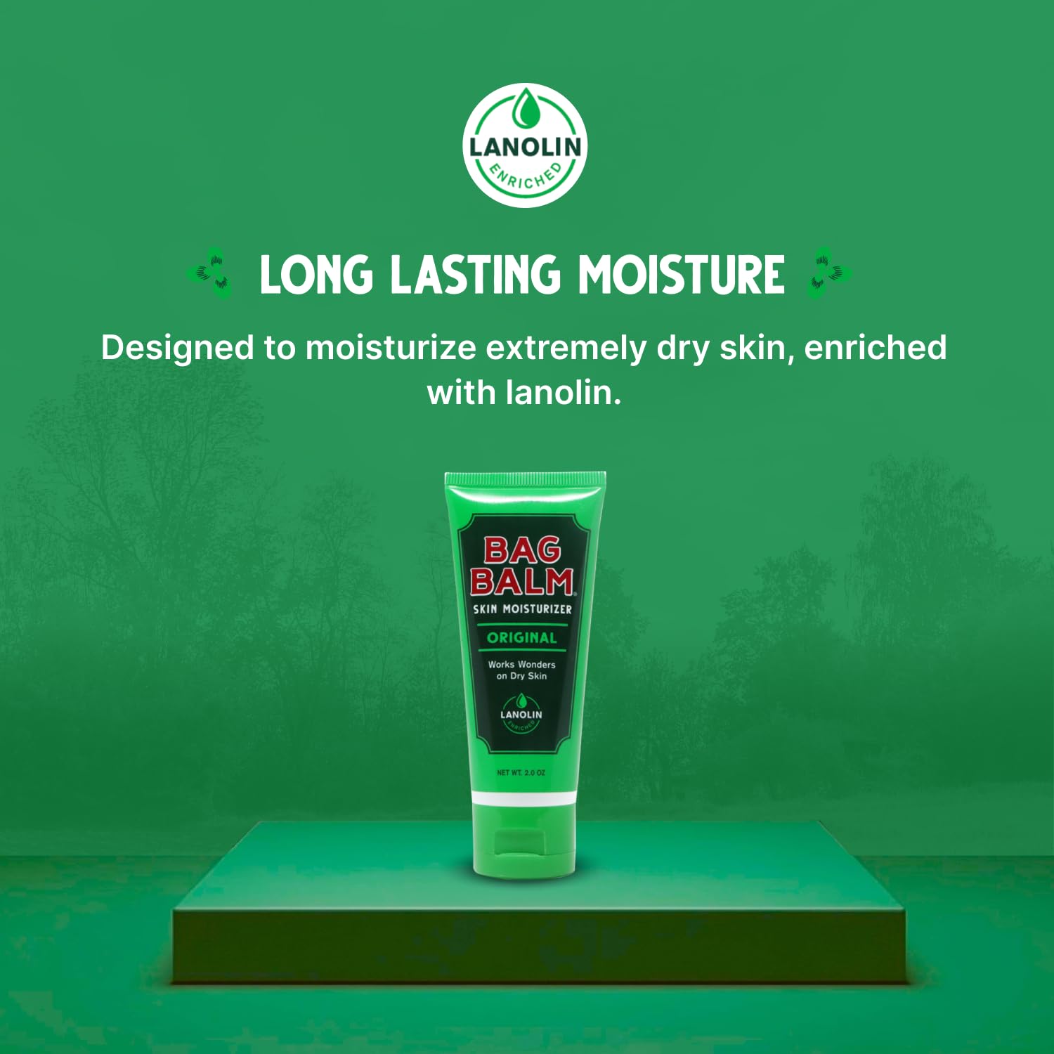 Bag Balm Vermont's Original Hand Moisturizer, Hand Balm for Dry Skin, Cracked Hands, Heels & Dry Hands Treatment, For Dogs and More Ointment, Dry Skin Lotion (2oz Tube (Pack of 2))
