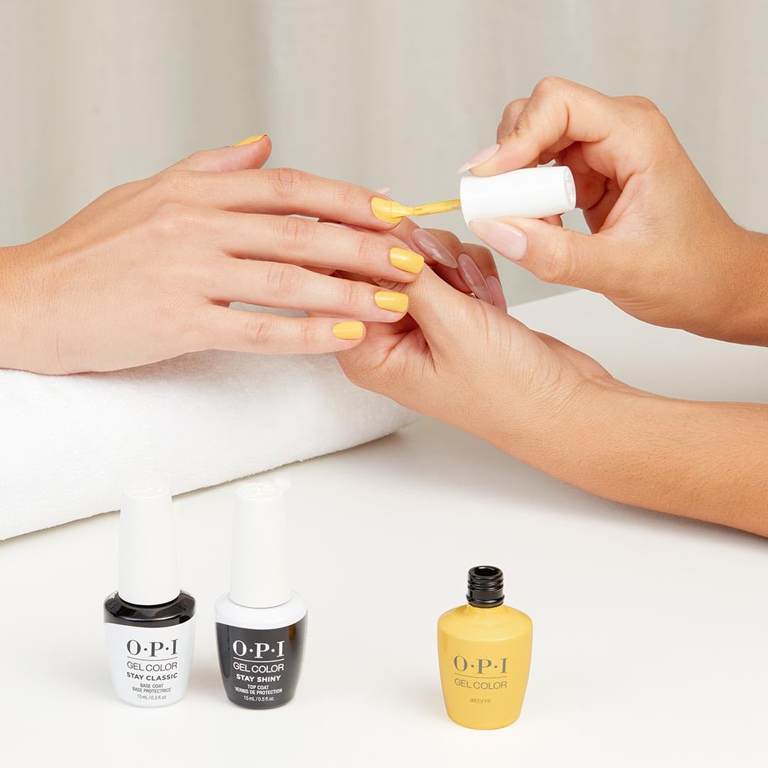OPI GelColor (Bee) FFR | Opaque Soft Yellow Crème UV Cure Gel Nail Polish | My Me Era Collection