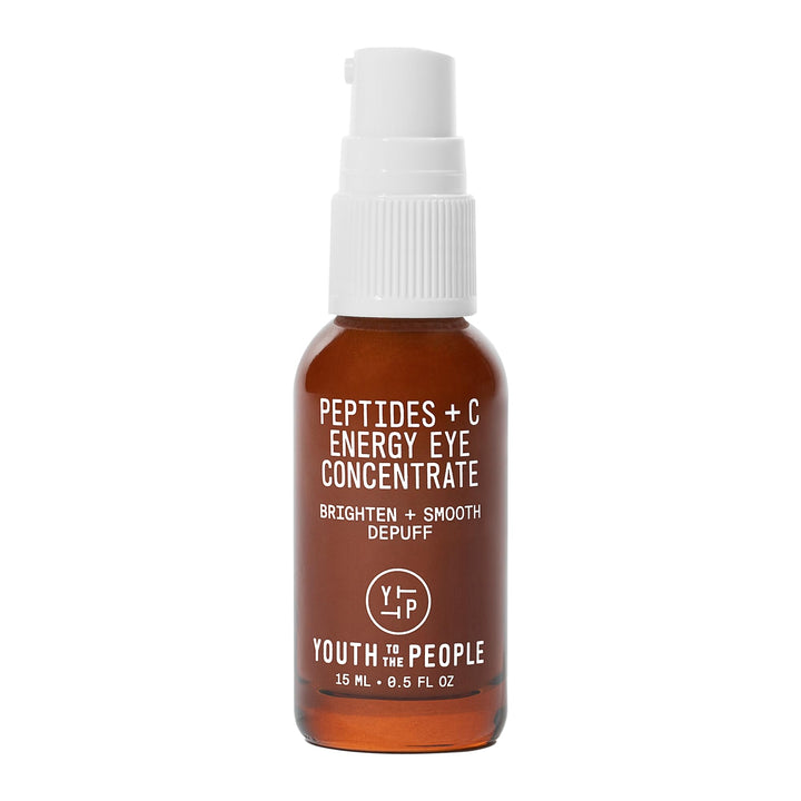 Youth To The People Peptides + Vitamin C Eye Concentrate (0.5 fl oz), Visibly Brightens Dark Circles, Reduce Undereye Puffiness, Blurs Fine Lines, Antioxidants + Caffeine, Vegan