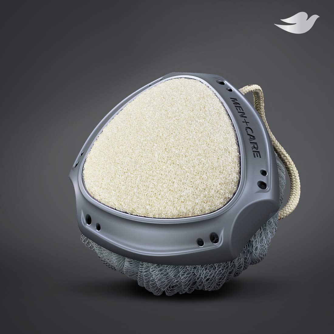 DOVE MEN + CARE Shower Tool For Stronger, Healthy-Feeling Skin Active Clean Scrubs and Exfoliates for a Deeper Clean With Body Wash, 4 Pack