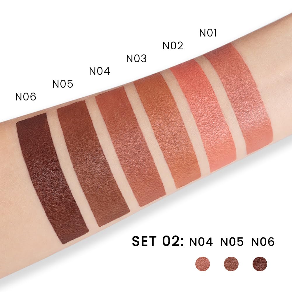 Labiales Magicos 24 Horas Originales: 3 Pcs Velvet Lipstick Set for Women, Nude Long Lasting Matte, Non-Stick, Waterproof