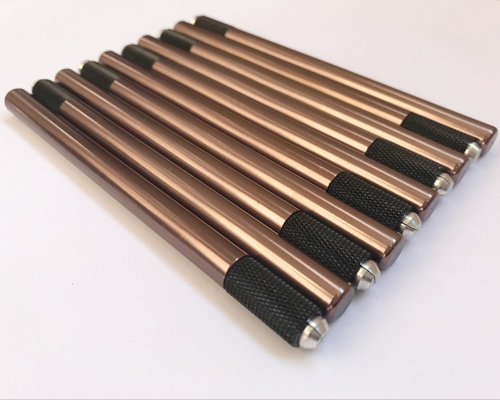 Stainless Steel Brows Microblading Tool 10Pcs Microblade Handle Permanent Makeup Supplies - QMYBrow