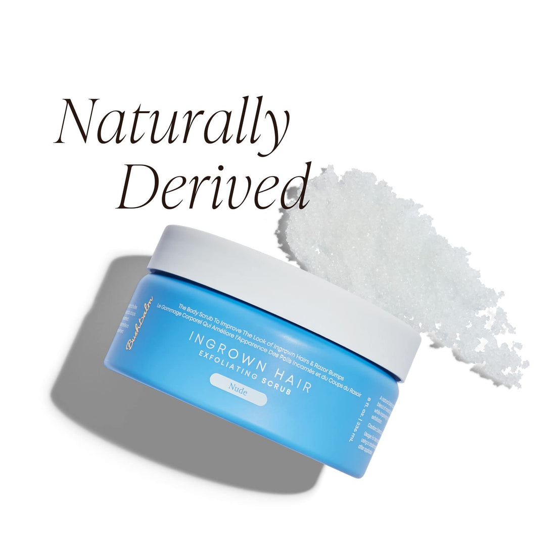 Bushbalm Nude Exfoliating Scrub - Dark Spots Treatment, Natural Body Scrub Exfoliant for Soft and Glowing Skin, 236 ml