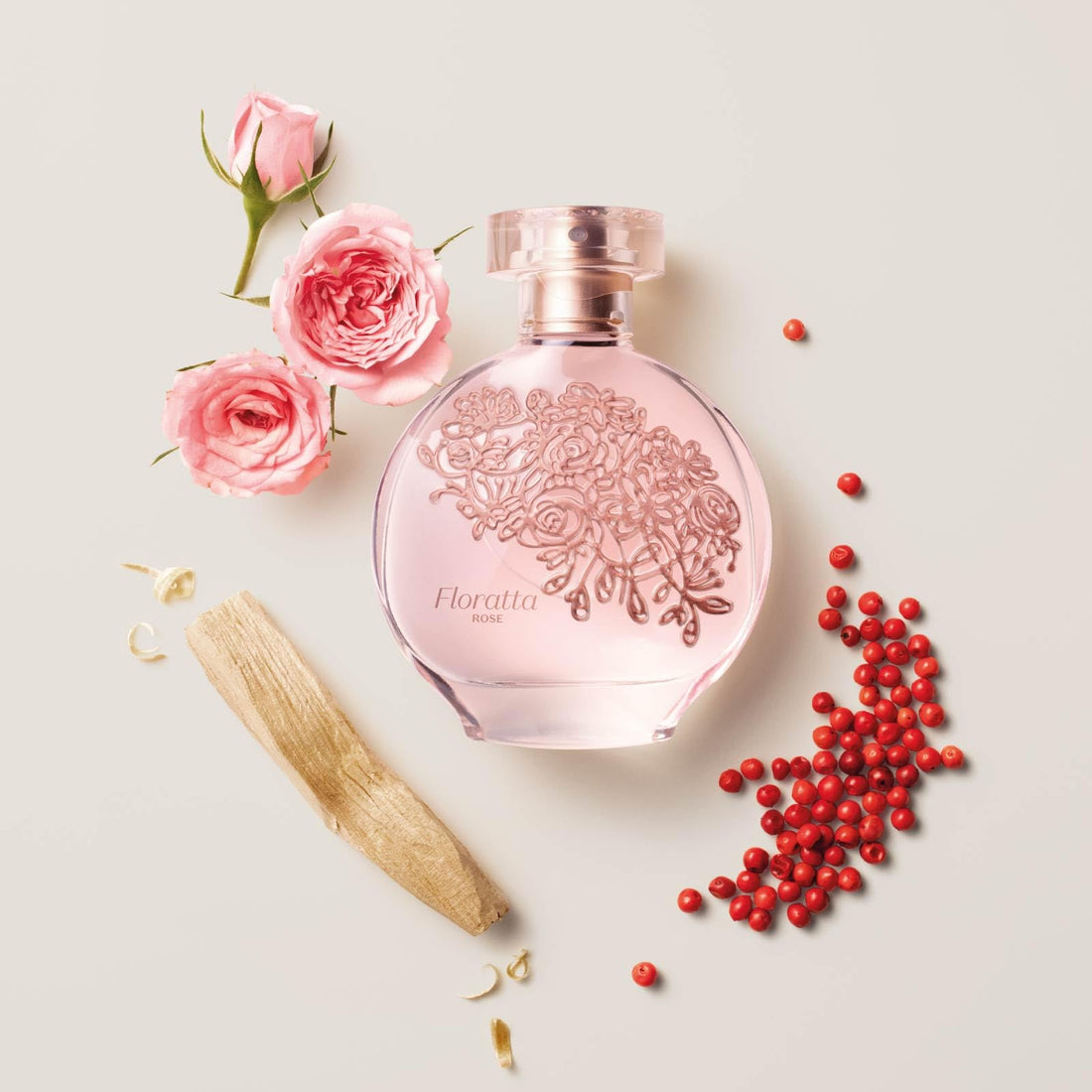 Floratta Rose Eau de Toilette by O Boticario | Long Lasting Perfume | Fresh Smelling Floral Perfumes for Women (2.5 fl oz)