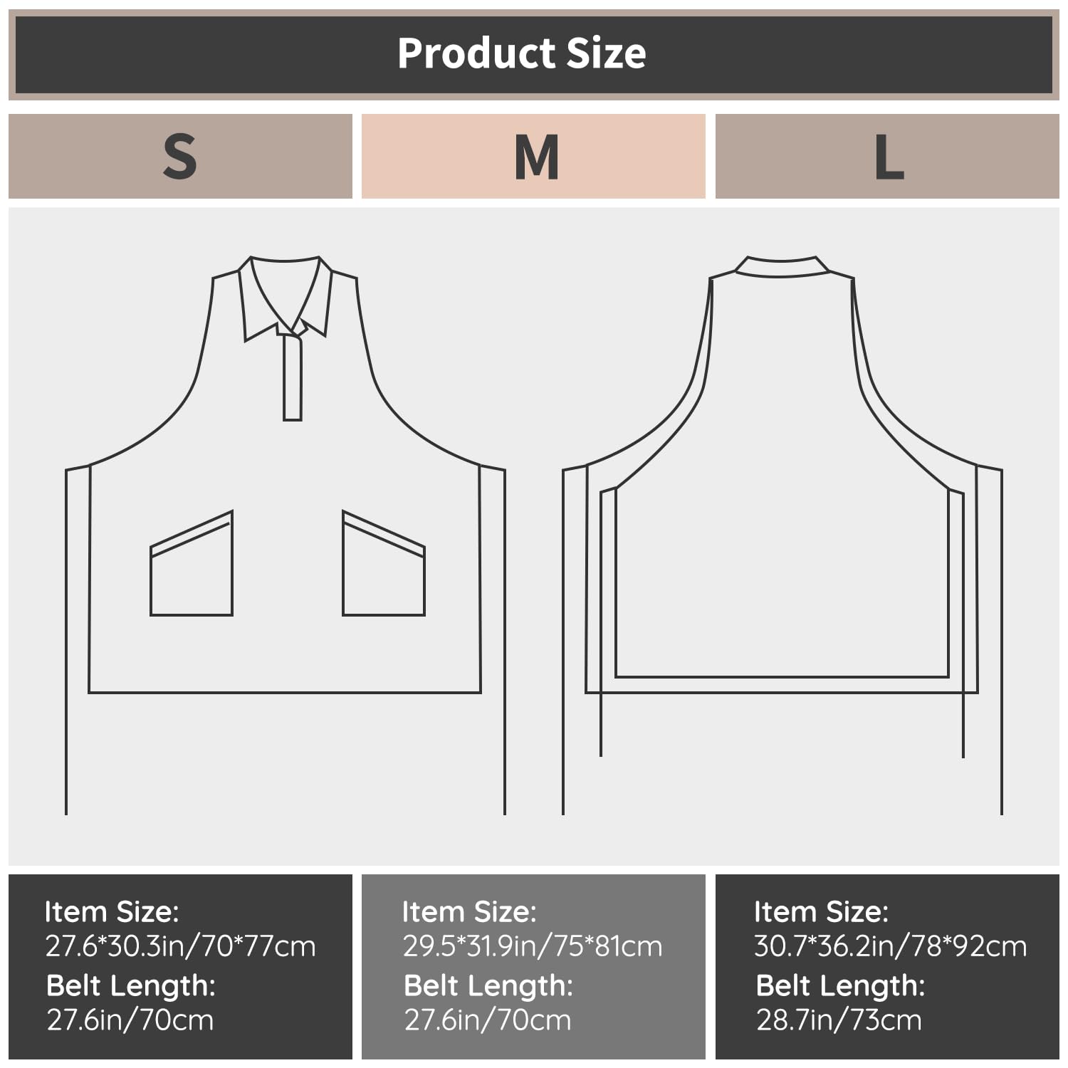 Hair Stylist Vest, Segbeauty 31.5in 80cm Barber Vest for Women, Hairdresser Smock Stylist Vest with 2 Pocket, Cosmetology Salon Apron Pet Groomer Gown, Sleeveless SPA Uniforms Protective Work Clothes