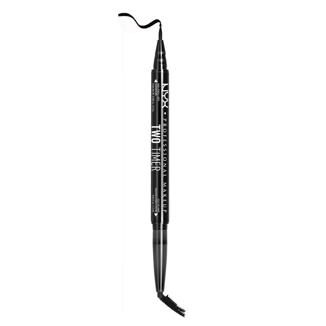 Nyx Professional Makeup Two Time Eye Liner, Jet Black, 1g