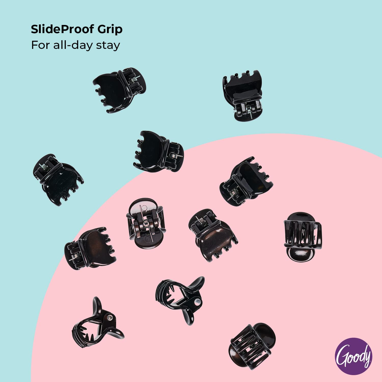 Goody Colour Collection Mini Claw Clips, Black by Goody