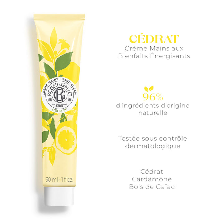 ROGER & GALLET | Hand and Nail Cream | Nourishing Hand Cream & Hand Moisturizer | Hand Lotion Hand Care (Citron | 1 oz)