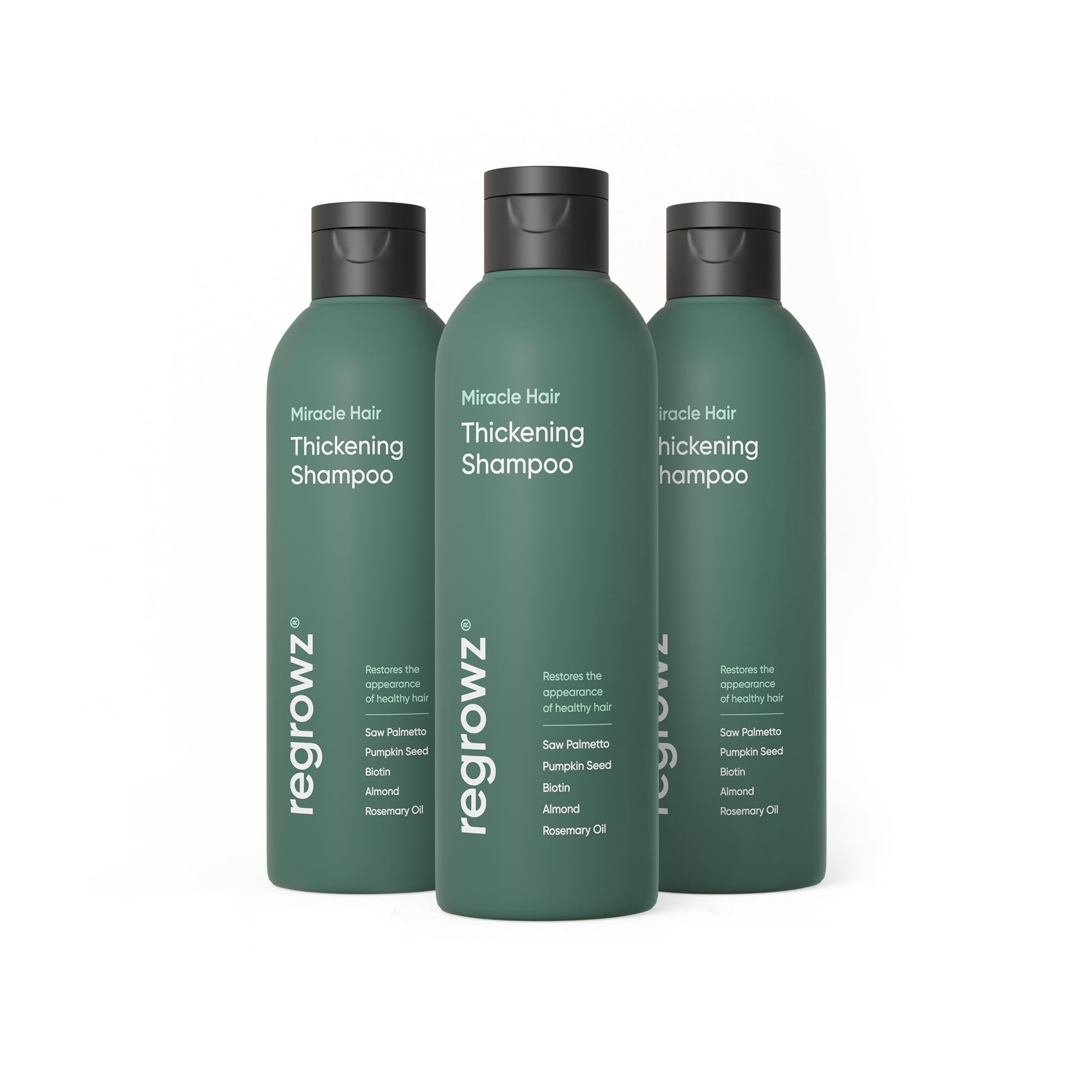 Regrowz Hair Thickening Shampoo for Natural Hair Growth - 7.6oz - Hair Growth Treatment for Men & Women for Thinning & Dry - DHT Blocker - Infused with Biotin, Saw Palmetto & Rosemary Oil