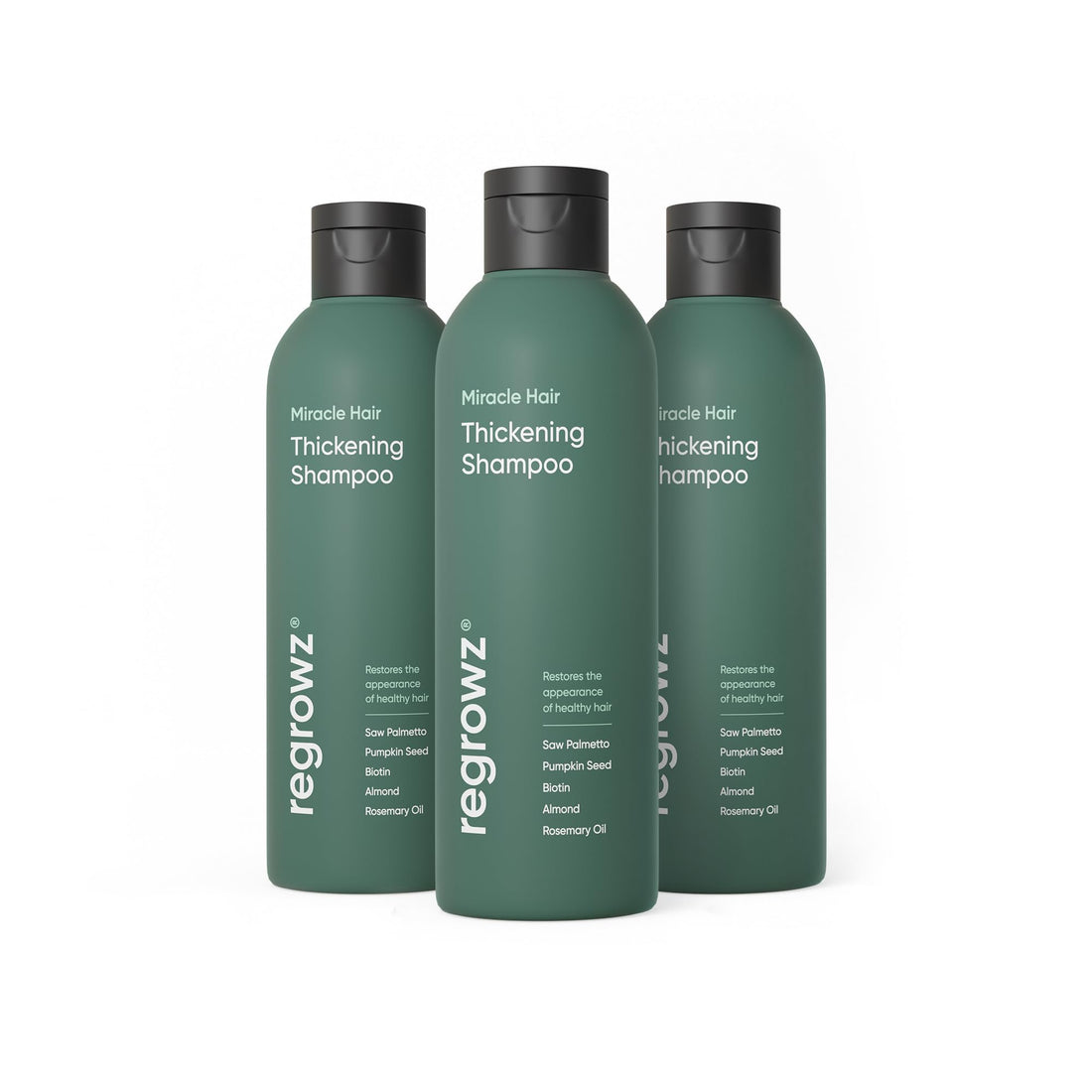 Regrowz Hair Thickening Shampoo for Natural Hair Growth - 7.6oz - Hair Growth Treatment for Men & Women for Thinning & Dry - DHT Blocker - Infused with Biotin, Saw Palmetto & Rosemary Oil